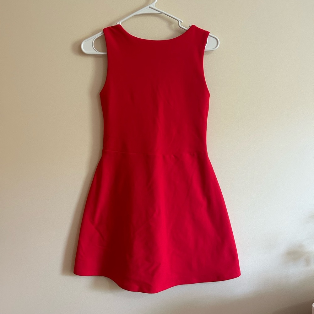 YPB for Abercrombie & Fitch Red Sleeveless Fit-and-Flare Athletic Dress
